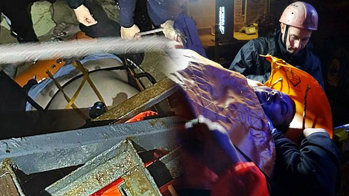 Bastığı yer kırıldı, 180 kiloluk aşçı metrelerce yüksekten zemine çakıldı! AFAD, itfaiye, sağlık ekipleri seferber oldu