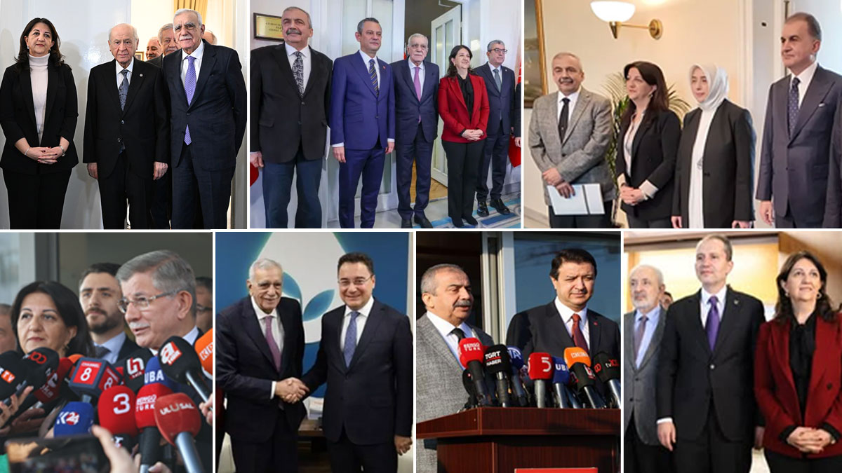 DEM Parti siyasi partilerle ilk tur görüşmeleri tamamladı: Fotoğrafta bir tek Erdoğan yok