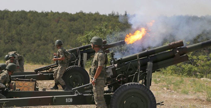 IŞİD hedeflerine 65 top atışı yapıldı