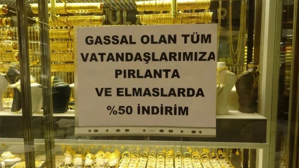 Gassallara elmas ve pırlantada yüzde 50 indirim