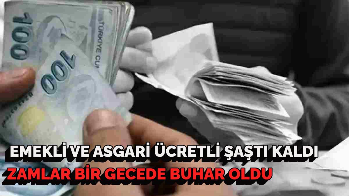 Milyonlarca asgari ücretliye ve emekliye büyük şok! Maaşınızı almadan bir gecede fakirleştiniz