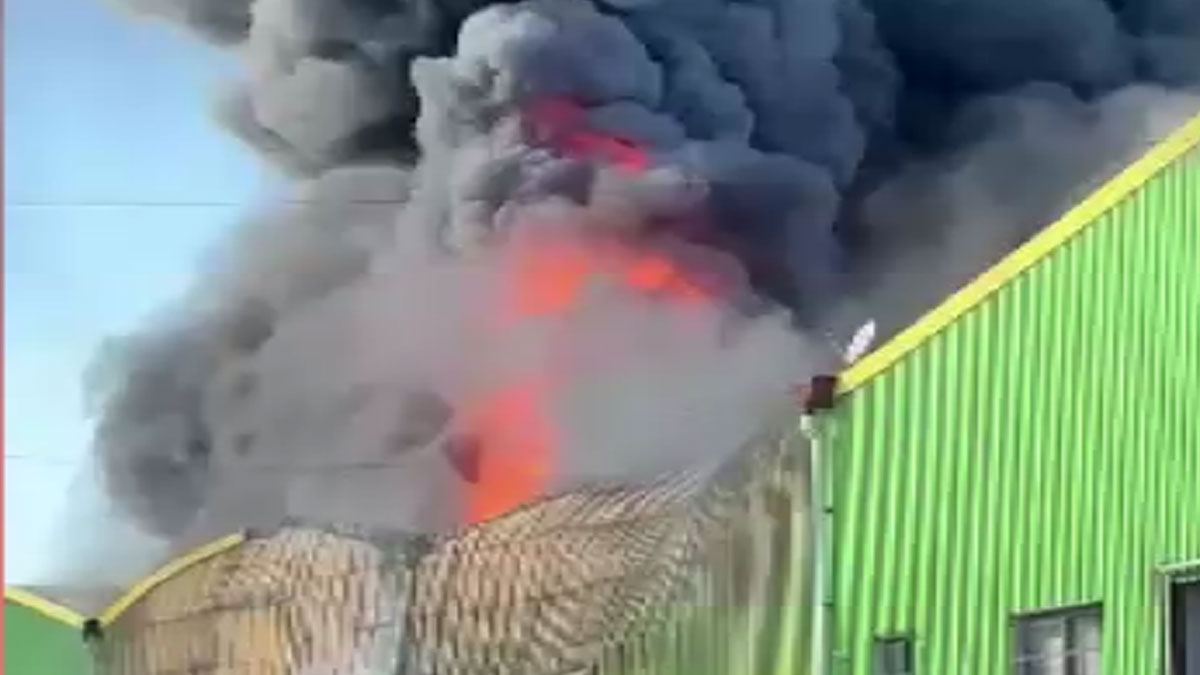 Adana'da plastik geri dönüşüm tesisinde yangın