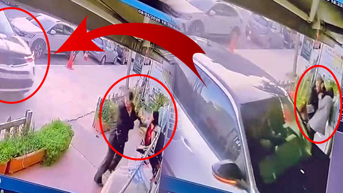 Dükkanda kıyafet bakarken ölümden döndüler! Kontrolden çıkan otomobil dükkana girdi