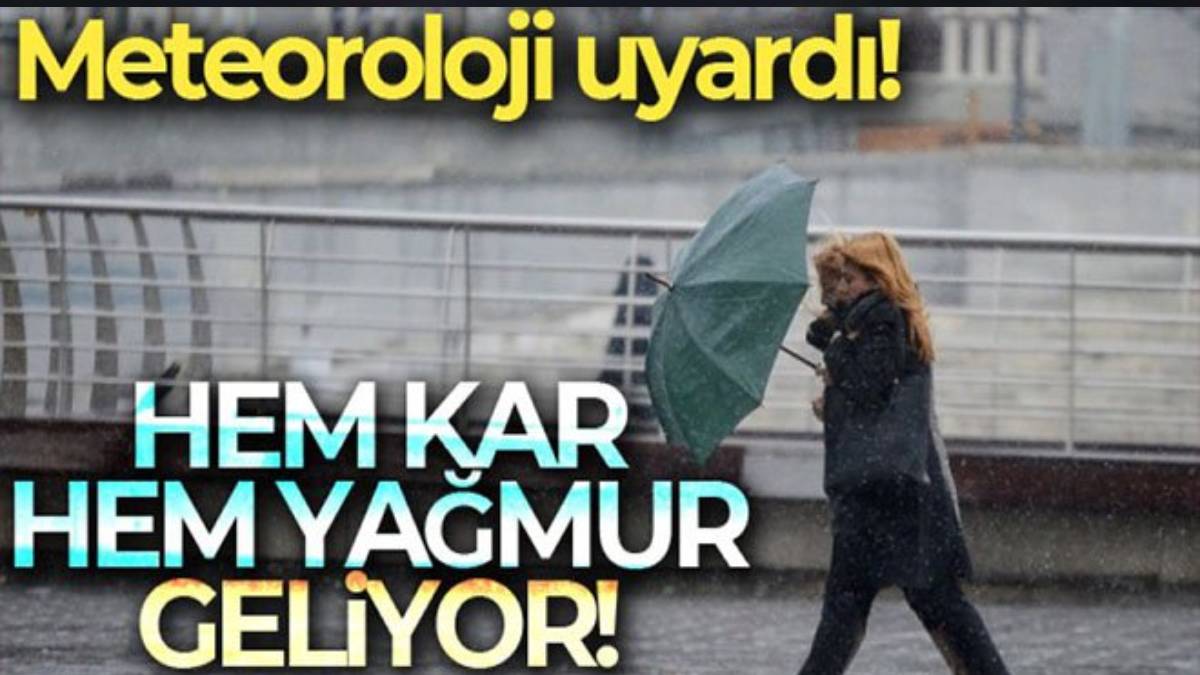 Tam 40 ilde yağacak! Meteorolojiden sarı kodlu uyarı: Kar, sağanak ve soğuk hava geliyor