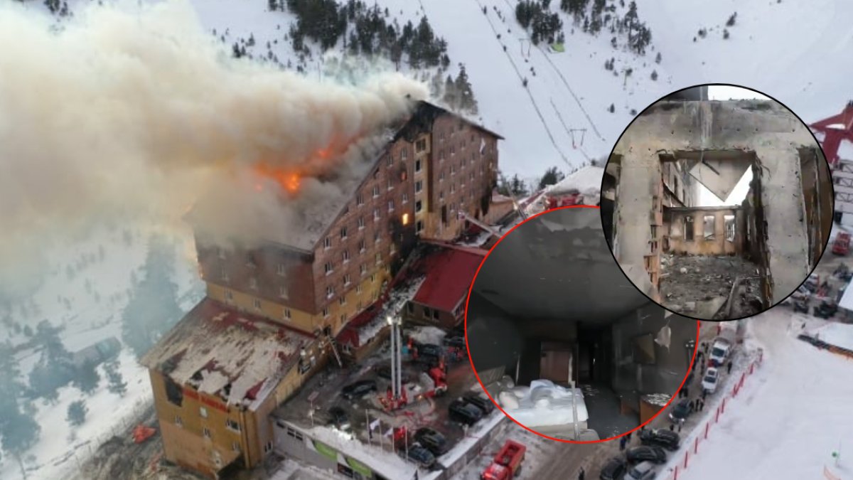 Kartalkaya’daki Grand Kartal Otel’in son hali görüntülendi