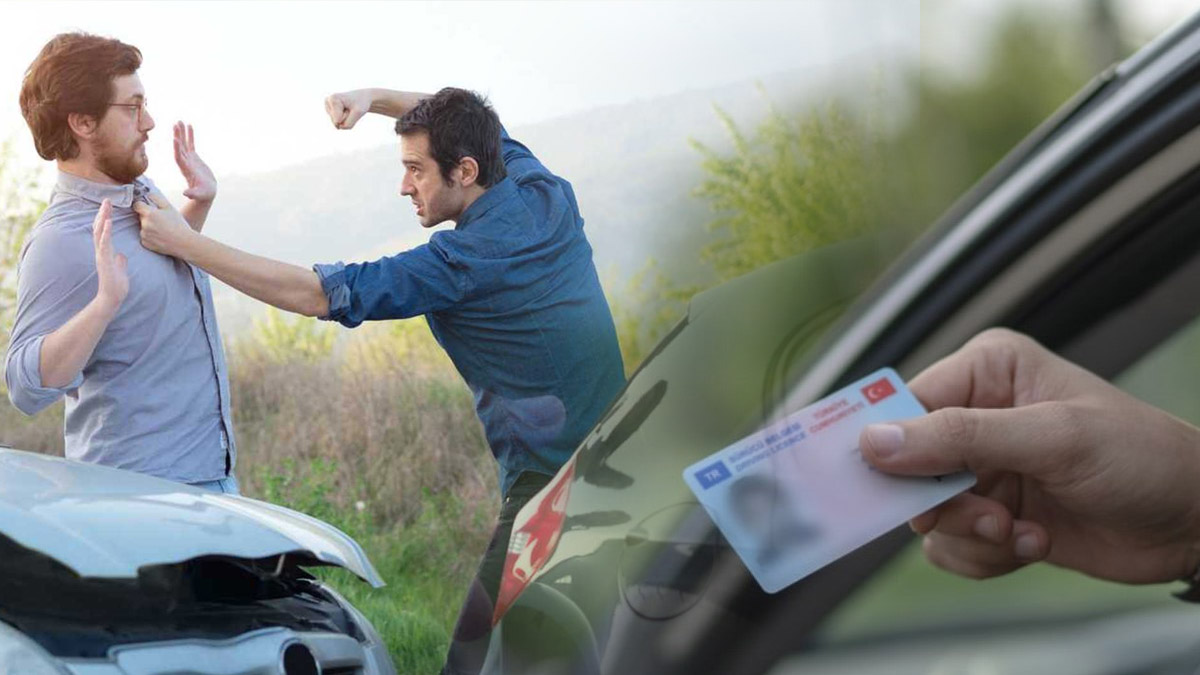 Trafikte aracından inen yandı! Direkt ehliyetine el konulacak