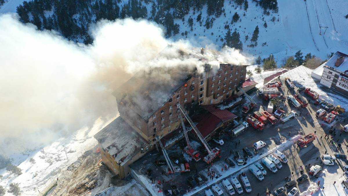 Kartalkaya'daki otel yangını faciası: 5 şüpheli adliyede