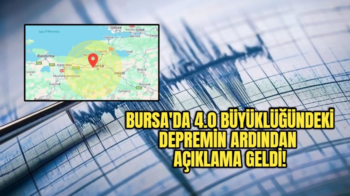 Bursa'da 4.0 büyüklüğünde deprem! Uzmanlar: Farklı bir fay üzerinde meydana geldi