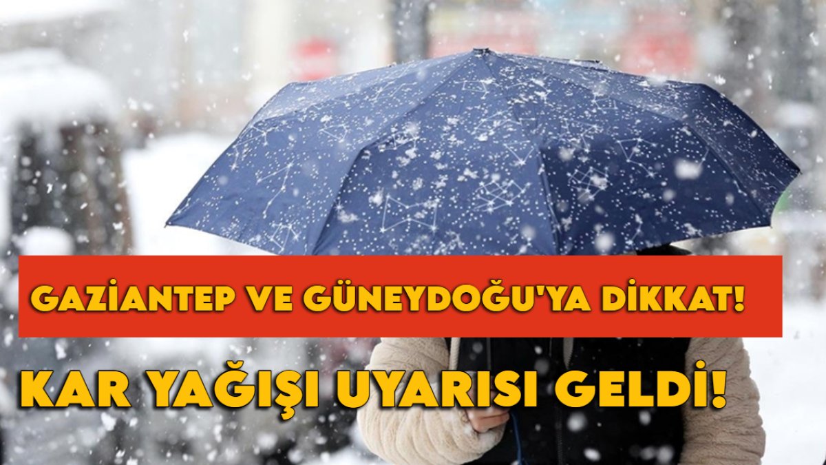 Soğuk hava dalgası Türkiye'yi vuruyor: Kar yağışı uyarısı! Gaziantep ve Güneydoğu'ya dikkat!