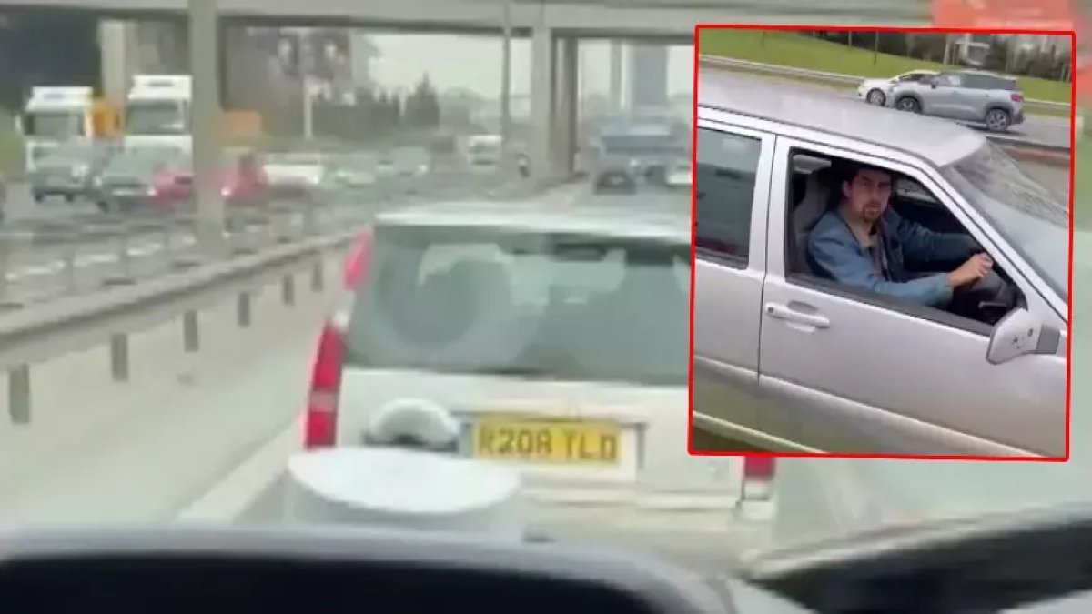 TEM Otoyolu'nda yabancı plakalı araç ambulansa yol vermedi: Sürücü “yol vermiyorum” diye bağırdı