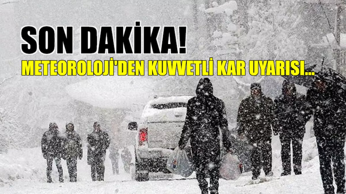 SON DAKİKA! Meteoroloji'den kuvvetli kar yağışı uyarısı! Kocaeli, Sakarya, Yalova ve Bursa'da hayat felç olabilir!