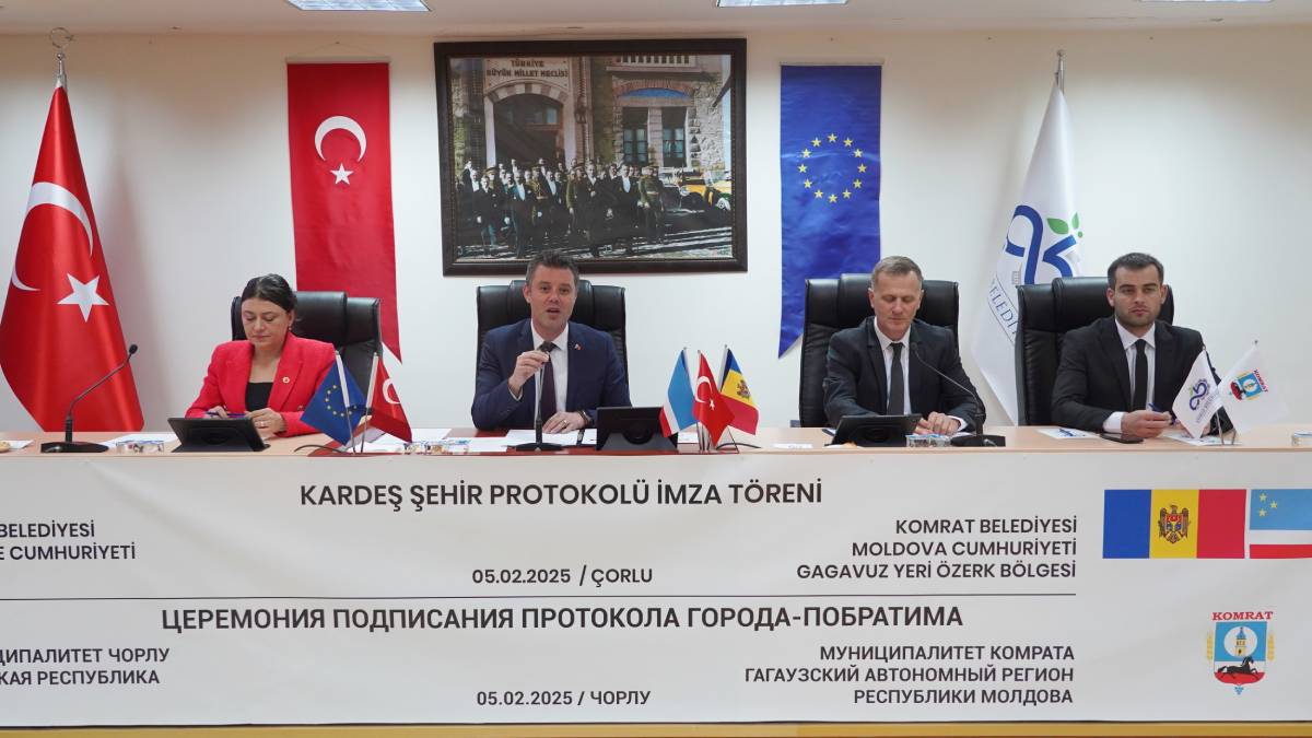Çorlu ve Komrat arasında “Kardeş Şehir” protokolü imzalandı