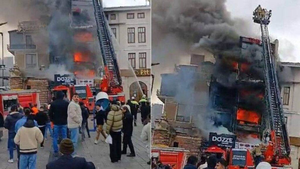 Tarihi Mısır Çarşısı'nda yangın