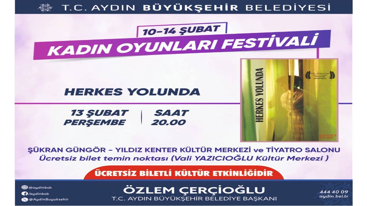 Başkan Çerçioğlu Aydınlıları ‘Kadın Oyunları Festivali’ ile buluşturacak