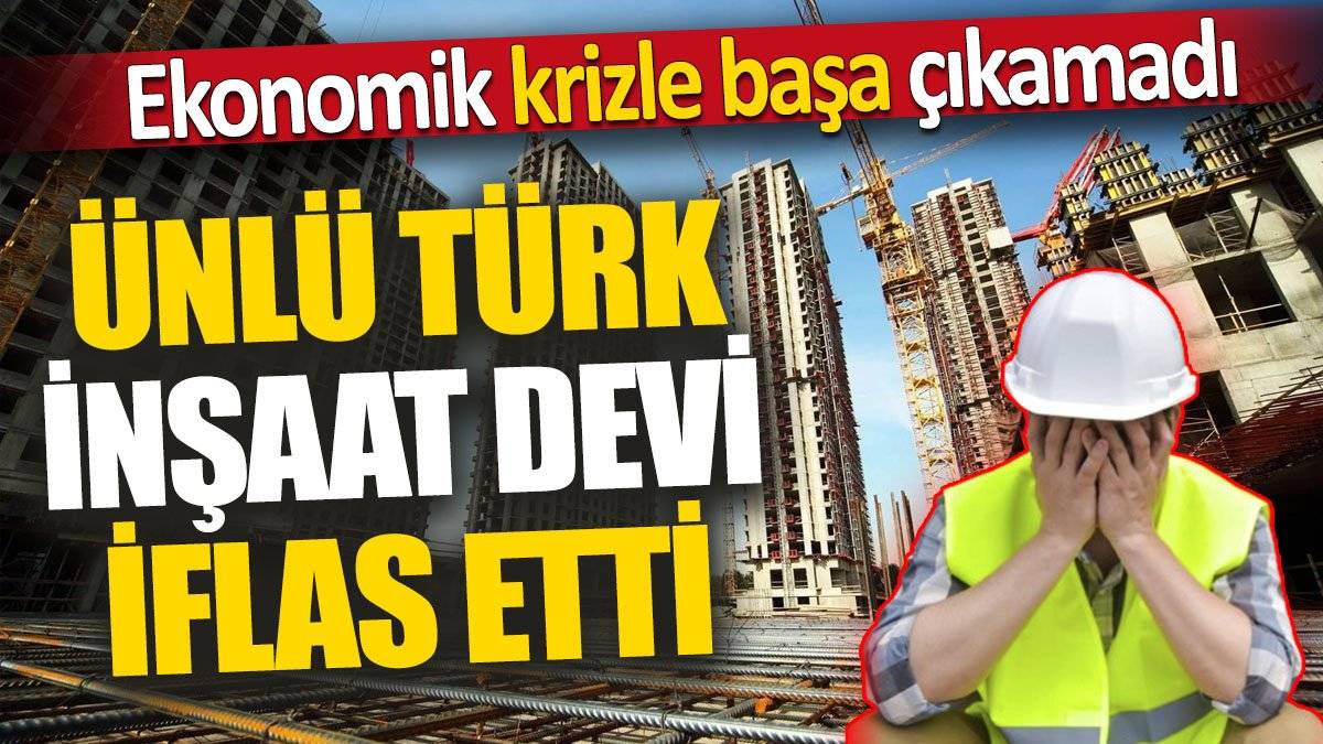 Ankara merkezli inşaat devinden kötü haber! Ekonomik kriz fişini çekti! Konkordato ilan etti, çalışanlar yeni işlerini arıyor