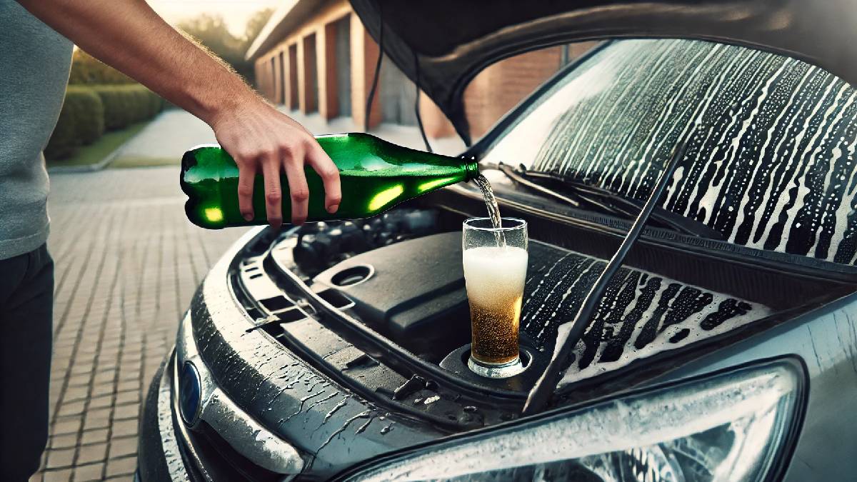 Arabasının cam suyu haznesine su yerine bira döktü mucizeye anında tanık oldu! Ustaların gizli sırrı ifşa oldu