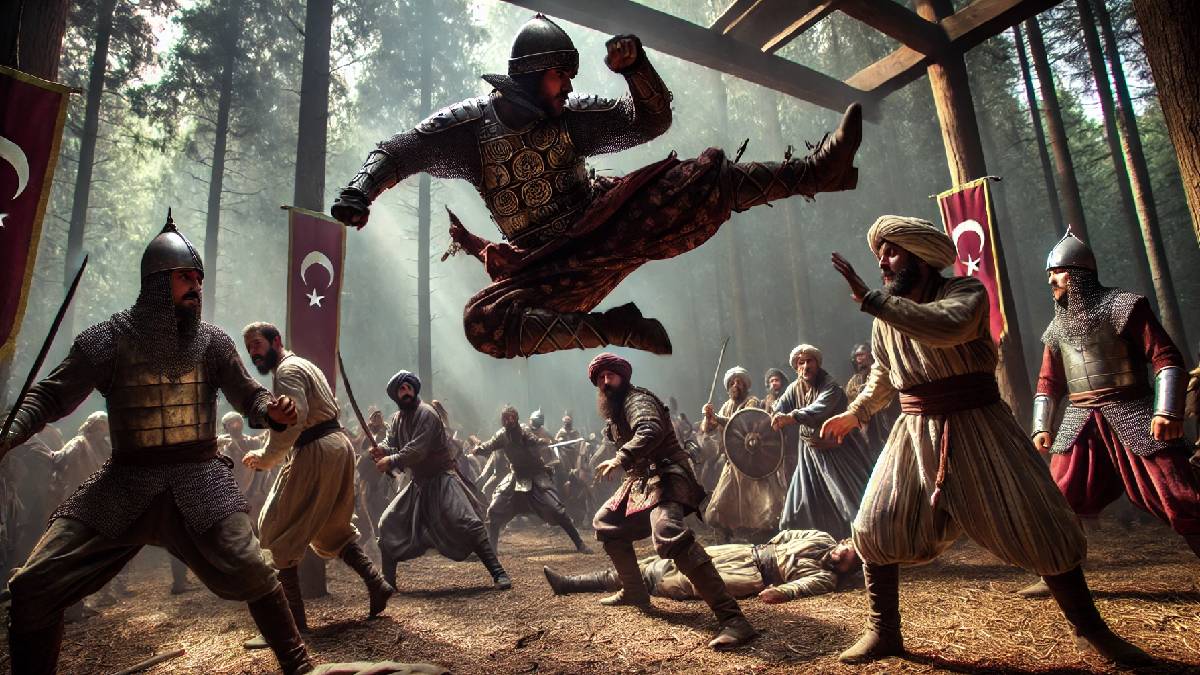 Türk Jackie Chan sosyal medyayı salladı! Fetihler Sultanı dizisinin set arkası görüntüleri ortaya çıktı