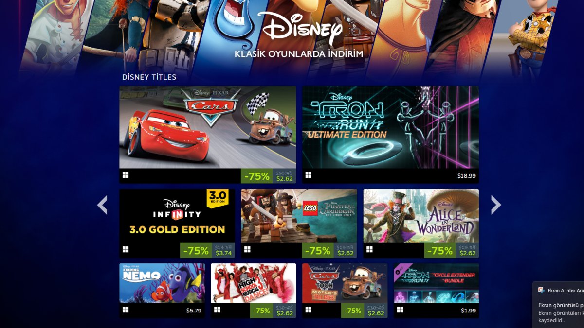 Steam'den Disney oyunlarına dev indirim! Tüm oyunlarda yüzde 75 indirim fırsatı