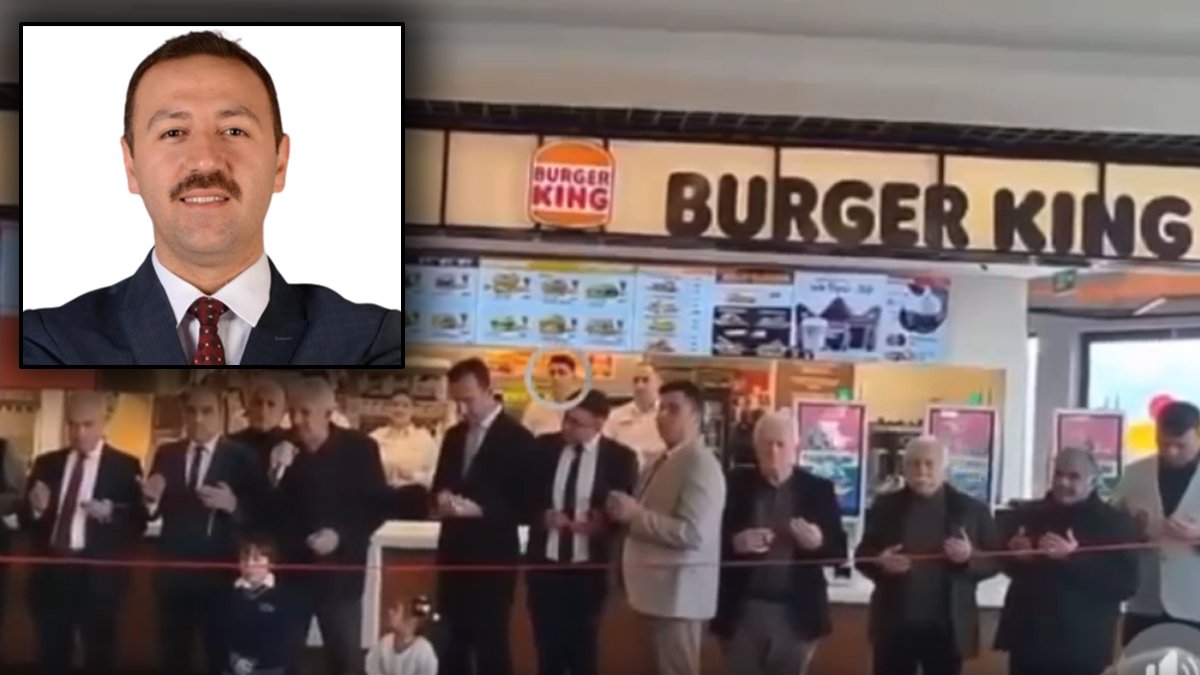 Burger King açılışına katılan AK Partili ilçe başkanı istifa etti
