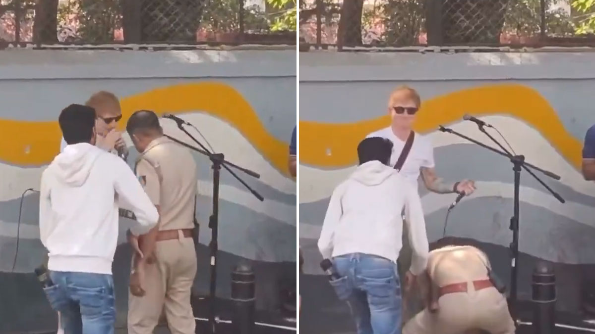 Ed Sheeran'ın Hindistan'daki sokak performansına polis engeli