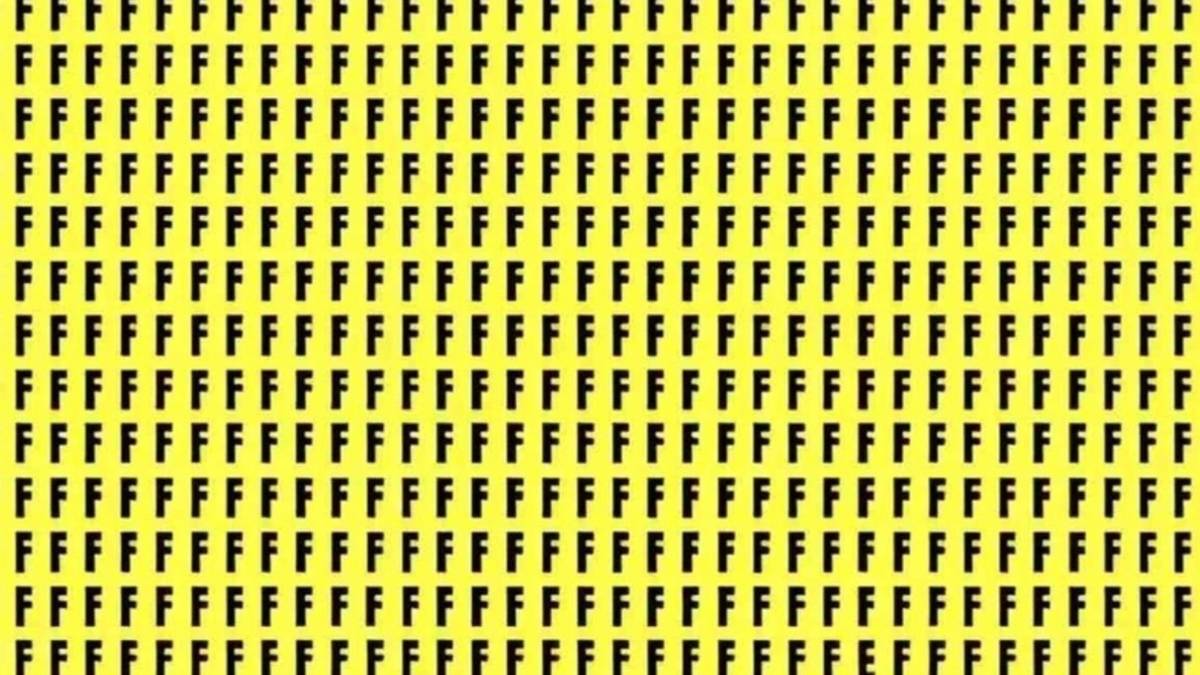 100 kişi denedi 1 kişi buldu! Farklı F harfini 6  saniyede bulan kendini kral ilan edecek