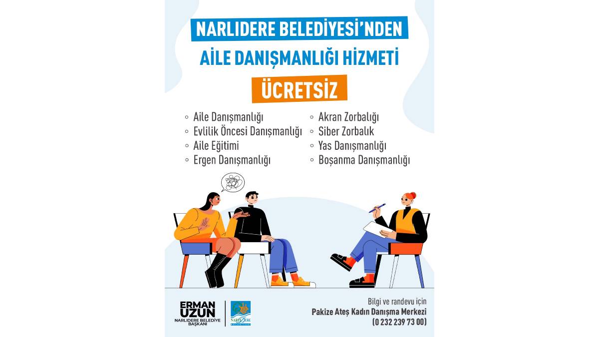 Narlıdere Belediyesi, ücretsiz aile danışmanlığı hizmeti başlattı