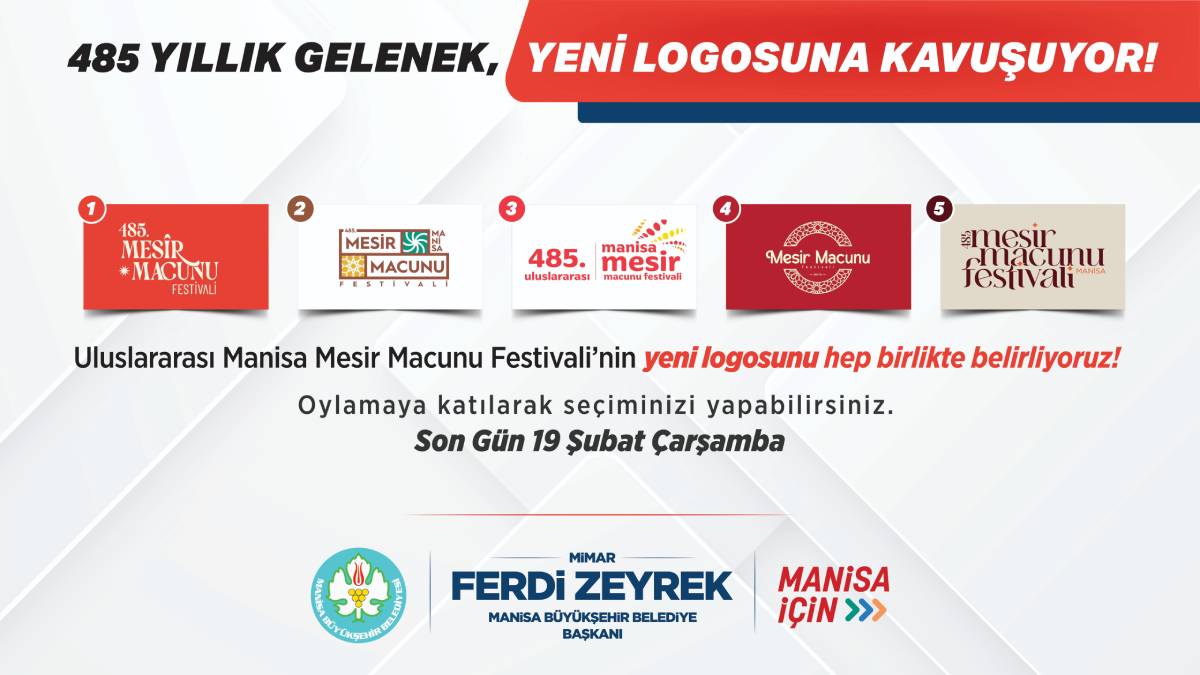 485. Uluslararası Manisa Mesir Macunu Festivali’nin logosu Manisalıların seçimiyle belirlenecek