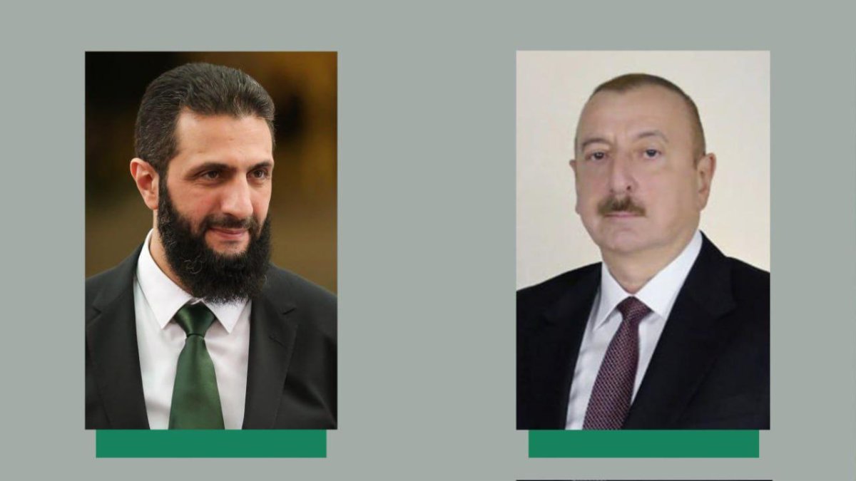 Aliyev, Suriye Cumhurbaşkanı Şara'yı tebrik etti