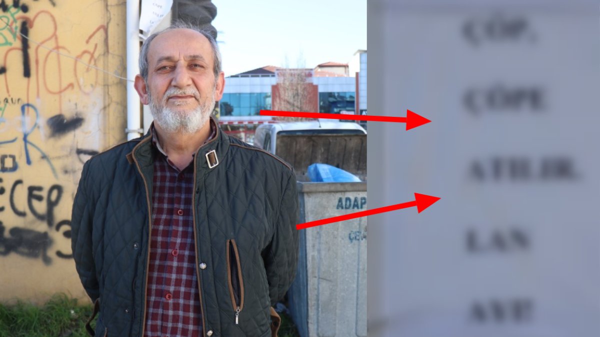 İsyan etti, çöp atanlara karşı direklere yazı astı: "Lan" diyerek tepkisini belirtti