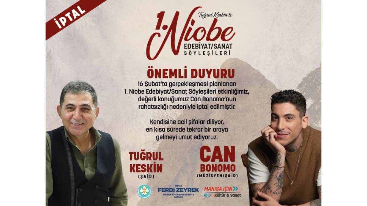 1. Niobe Edebiyat Sanat Söyleşileri’ne hastalık engeli