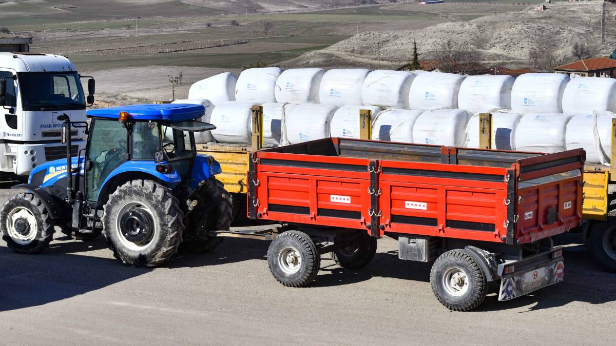 Ankara Büyükşehir Belediyesinin mısır silajı desteği ilçe ilçe devam ediyor