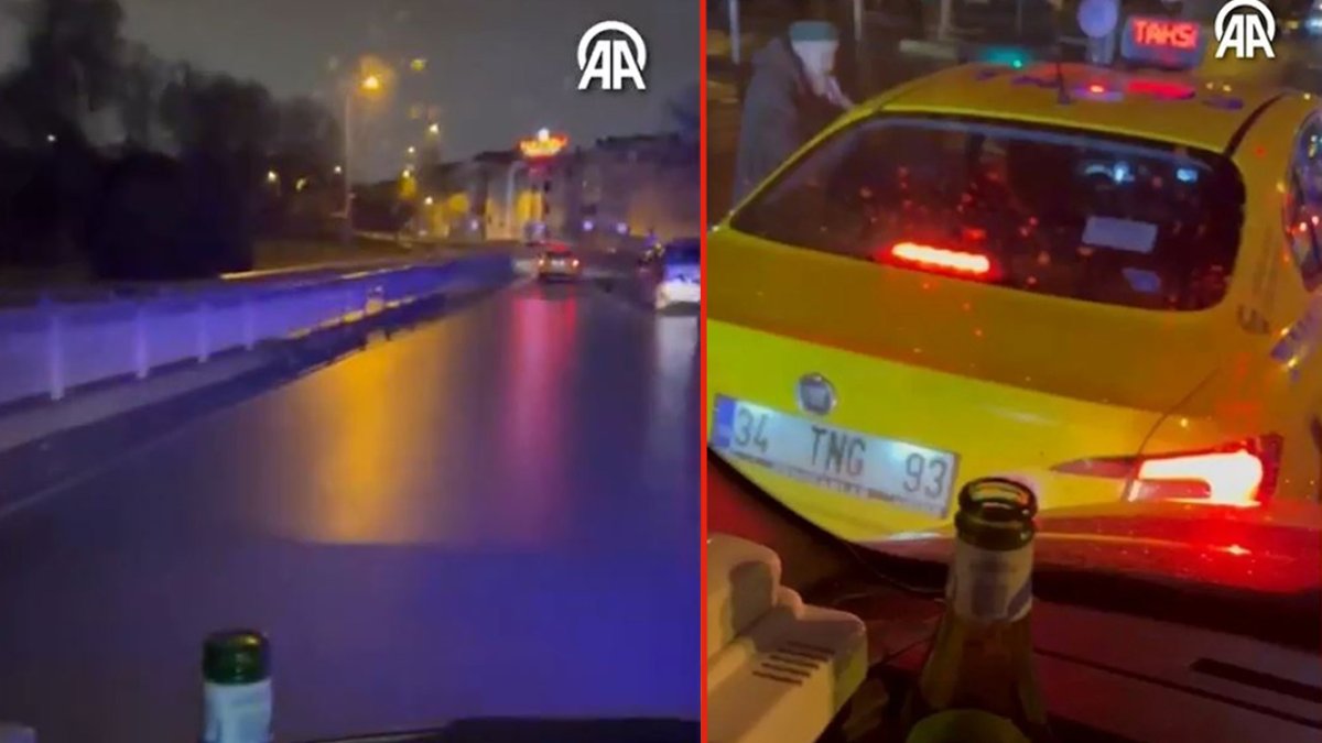 İstanbul'da tepki çeken görüntü: Ambulansa yol vermeyen taksi kamerada