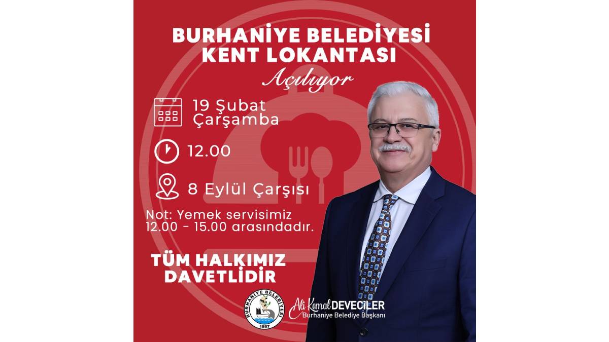 Burhaniye’de kent lokantası hizmete giriyor