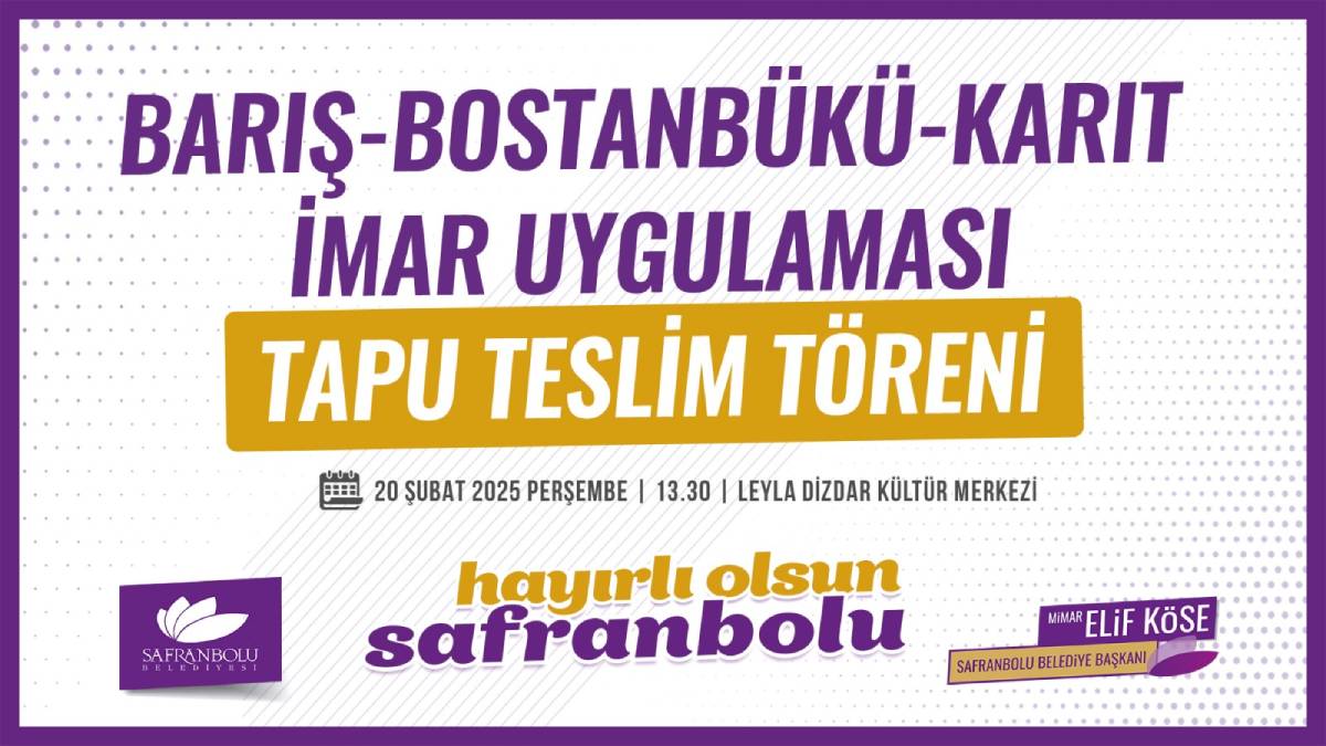 Safranbolu’da 14 yıllık imar çıkmazı son buldu!