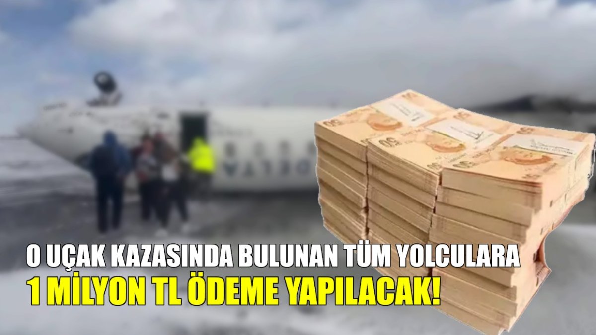 Her yolcu için 1 milyon TL ödenecek! O uçak kazası sonrası koşulsuz ödeme