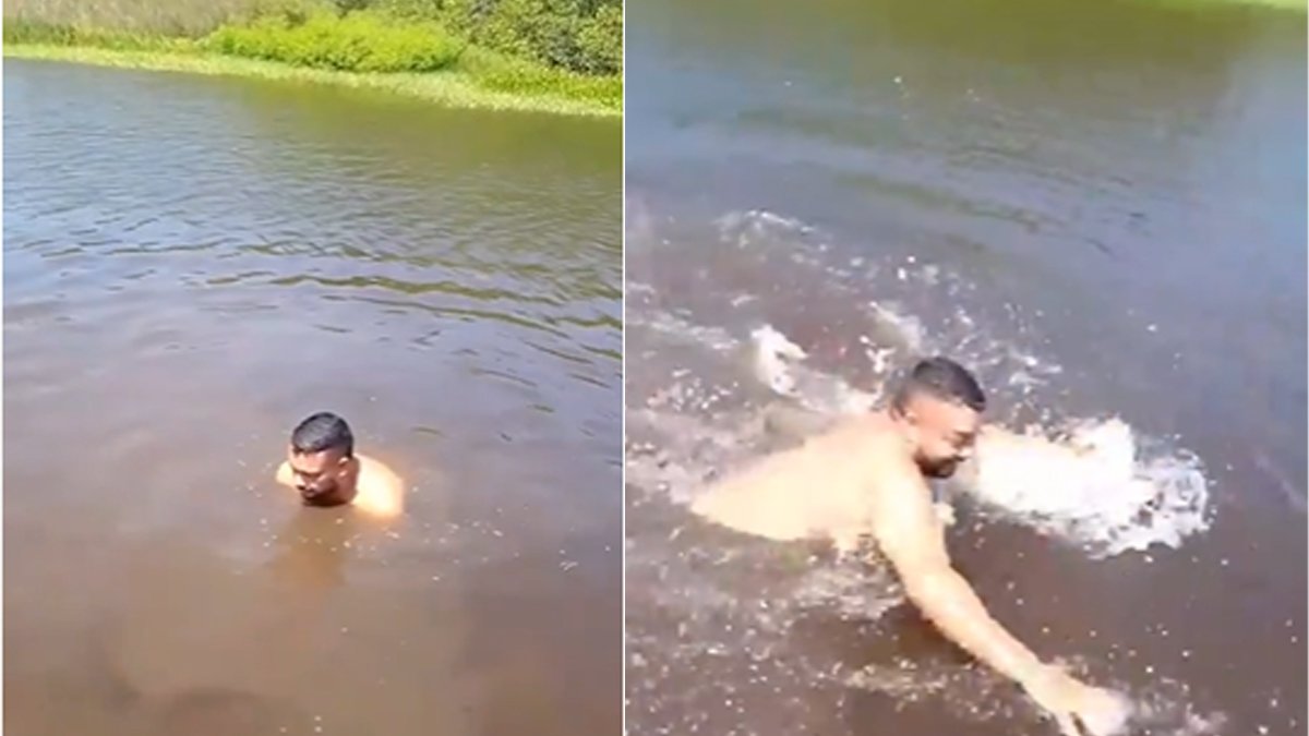 Nehirde şoke eden an: Ayağına bir şeyin çarptığını hissedip, çıkarmak isteyince hayatının şokunu yaşadı