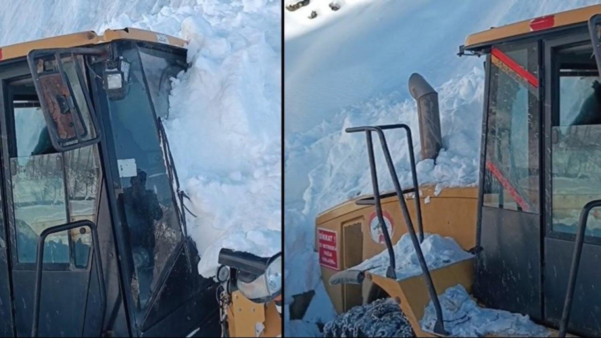 Hakkari’de çığ faciası: İş makinesi operatörü, arkadaşlarının yardımıyla kurtarıldı