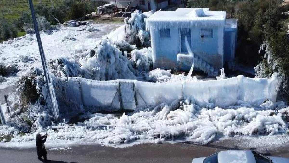 Gören telefonuna sarıldı, ‘Bura Sibirya mı?’ dedi! Türkiye’den dondurucu manzaralar: Her yer buz tuttu...