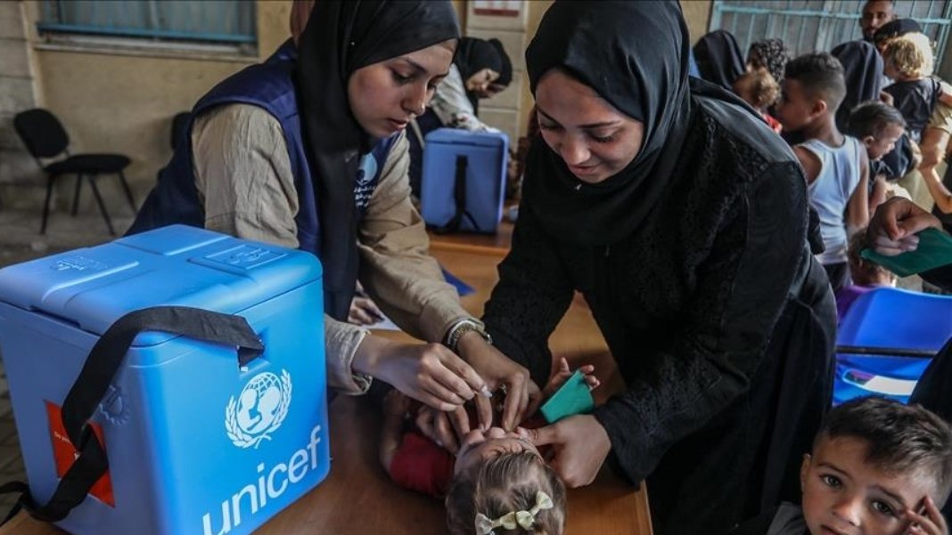 DSÖ: Gazze'de 547 binden fazla çocuğa çocuk felci aşısı yapıldı