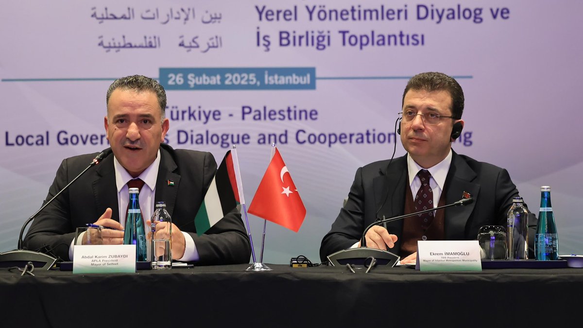 İmamoğlu ile Filistinli belediye başkanları bir araya geldi