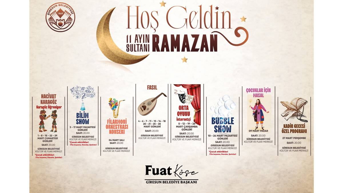 Giresun’da Ramazan dolu dolu geçecek