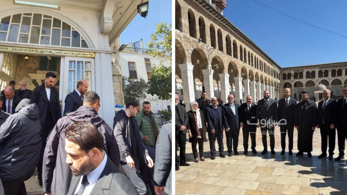 Bilal Erdoğan Emevi Camii'nde cuma namazı kıldı