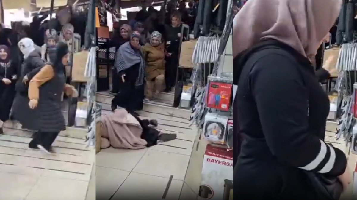 Yangından kaçmıyorlar, indirime koşuyorlar! Bir mağazanın yaptığı indirimde yaşanan izdiham kameralara yansıdı