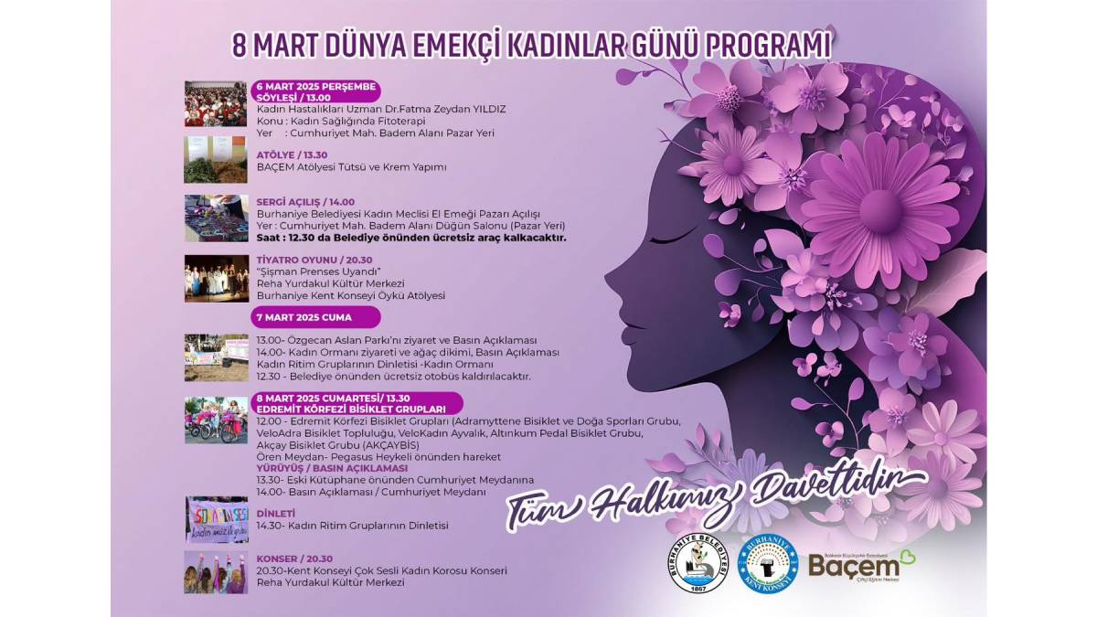 Burhaniye’de “8 Mart Etkinlikleri” 3 gün sürecek