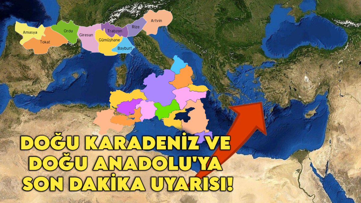 Doğu Karadeniz ve Doğu Anadolu alarm veriyor! Meteoroloji'den son dakika uyarısı: Dikkatli olun, tedbirinizi alın