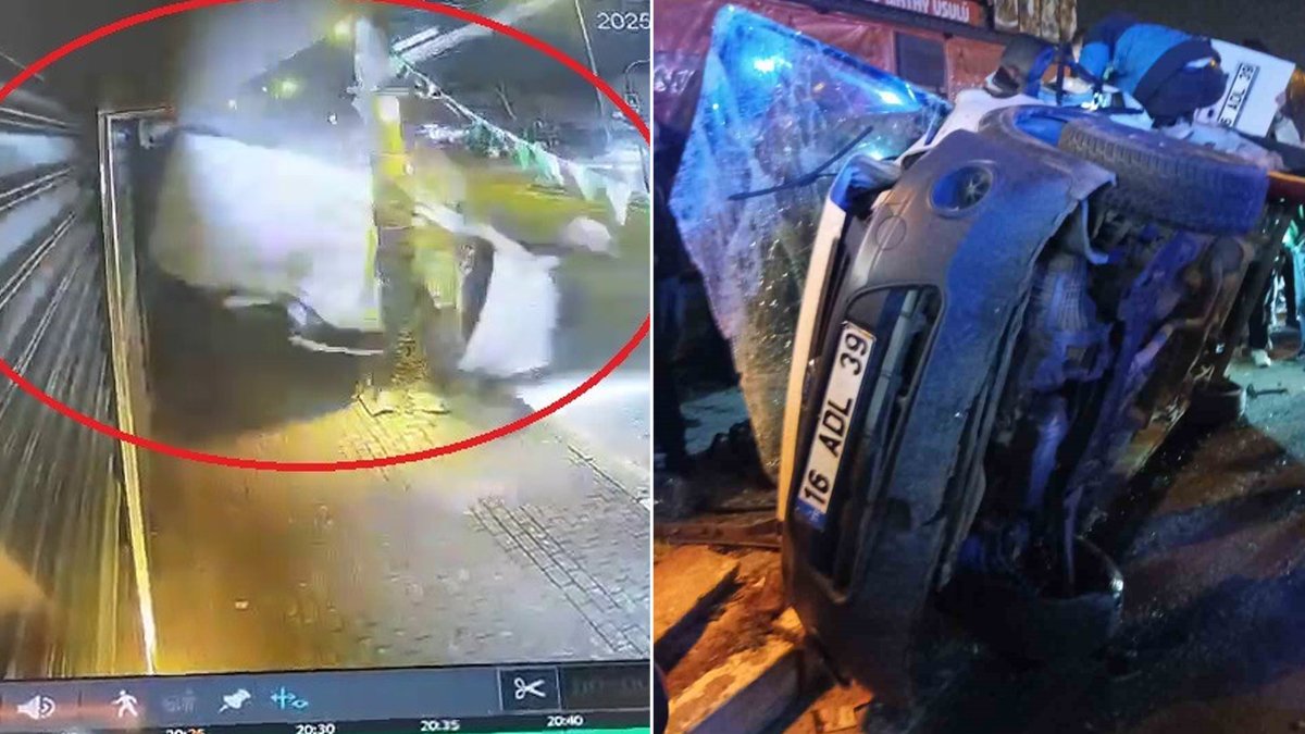 Kırmızı ışıktan geçen araç takla üstüne takla attı: Sürücü ağır yaralandı