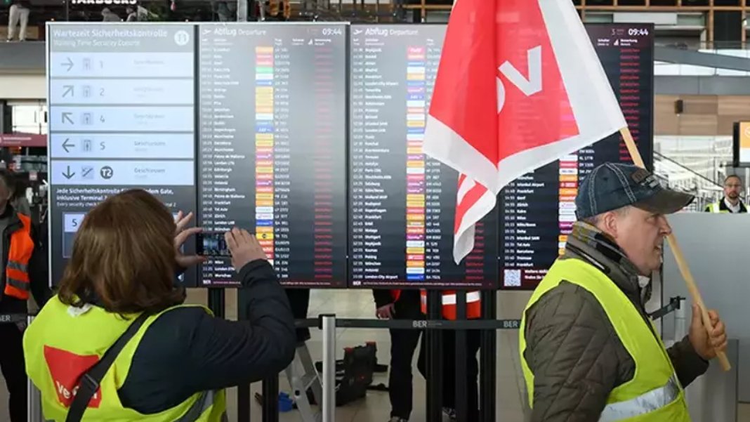 24 saatlik grev bitti... Almanya'da uçuşlar yeniden başladı