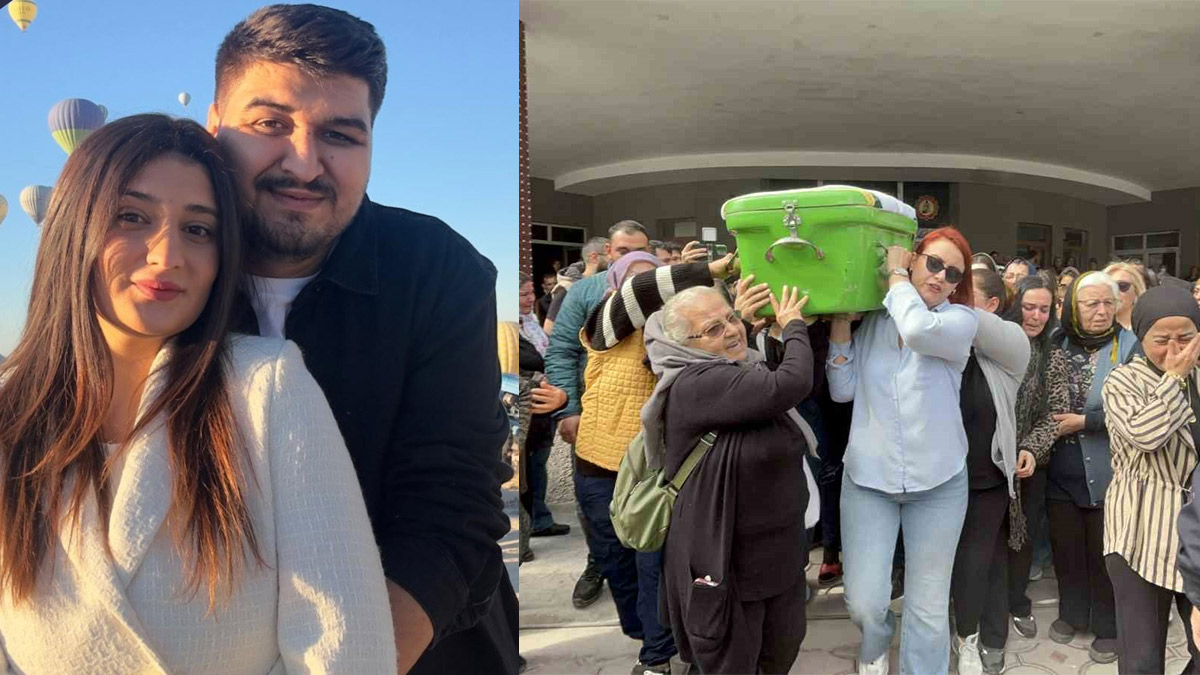 2 ay önce evlenmişlerdi! Eşinin satırla katlettiği Sevcan hemşirenin tabutunu kadınlar taşıdı