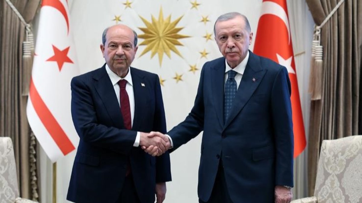 Erdoğan, KKTC Cumhurbaşkanı Tatar ile bir araya geldi