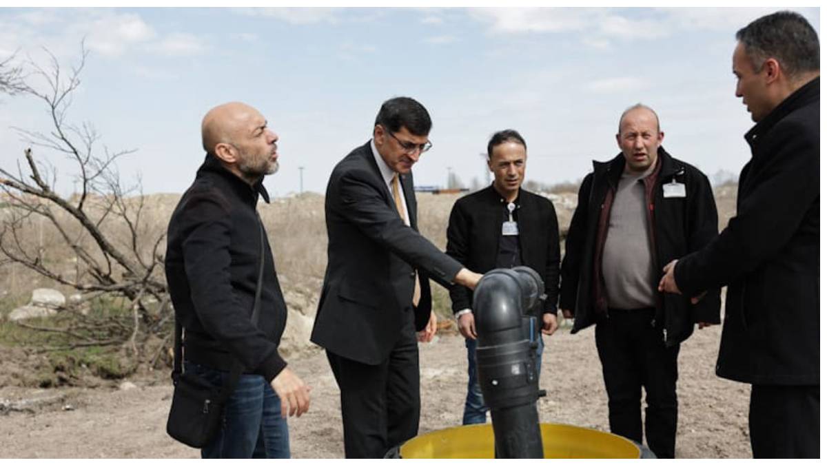 Bulunan sıcak su sondaj tesisinde incelemeler yapıldı